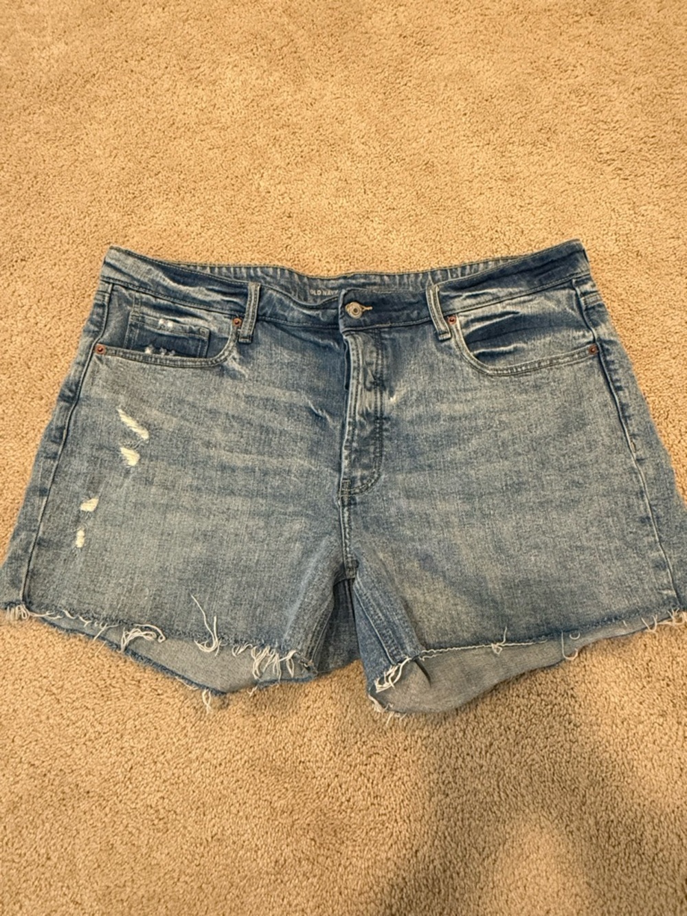 Old Navy Light Blue Distressed Denim Cutoff Shorts